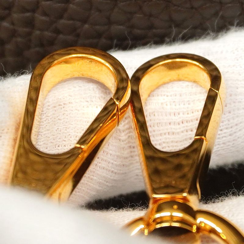 Hermes Shoulder Bag Evelyn TPM Taurillon Cles Mance Ebène Gold Hardware W