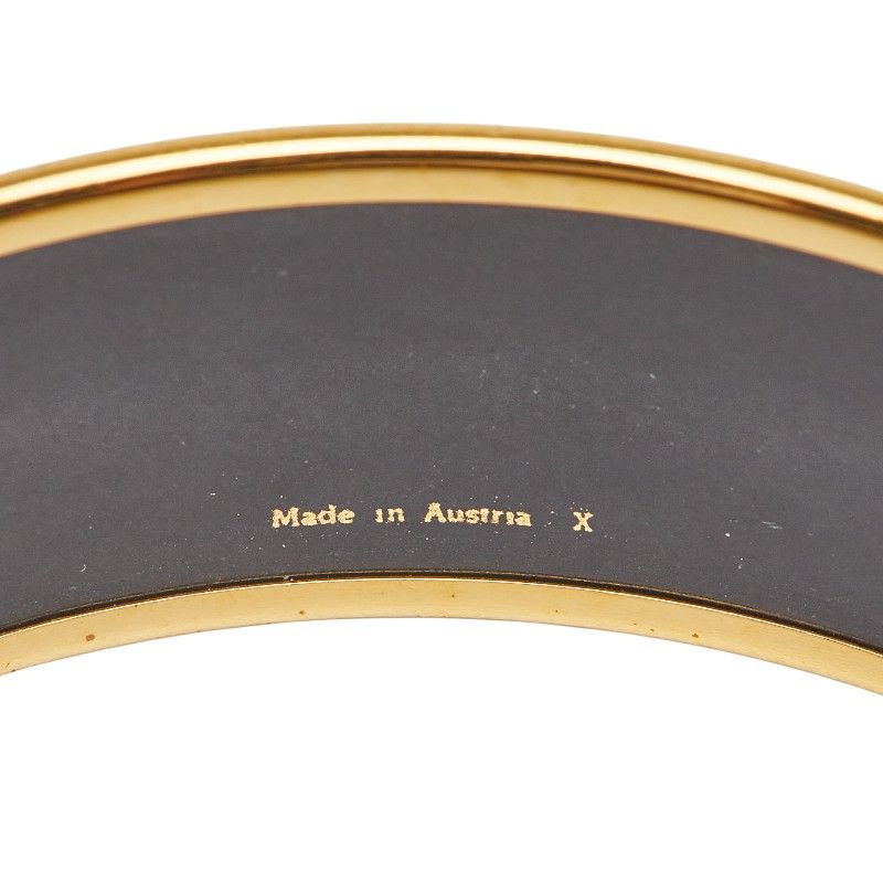 Hermes Emile GM Cloisonne Black Gold Plated Ladies Hermes