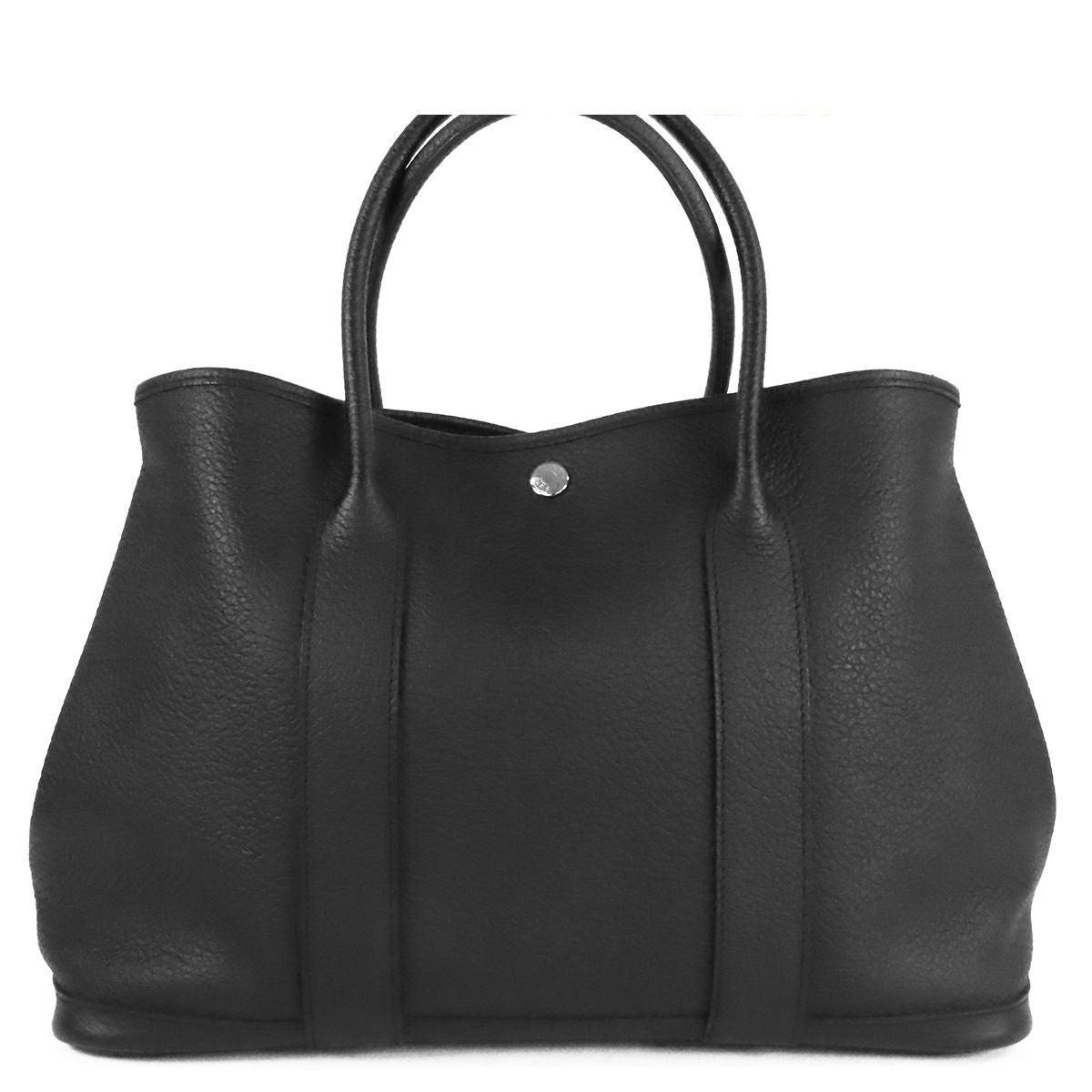 Hermes Garden Party PM Black Silver Negonda Tote Bag