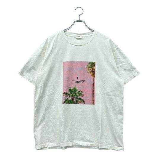 Celine Short Sleeve T-Shirt Ave 57 Sky Photo Printed Cotton Jersey Transfer