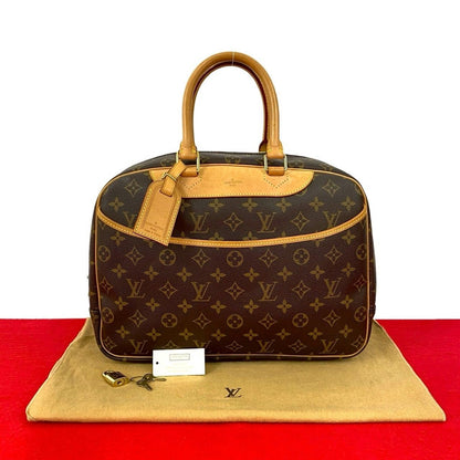 Louis Vuitton Vintage de Ville Monogram Leather Mini Boston Bag Brown
