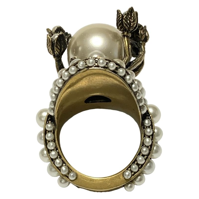 Gucci Ring - Bronze And White Flower