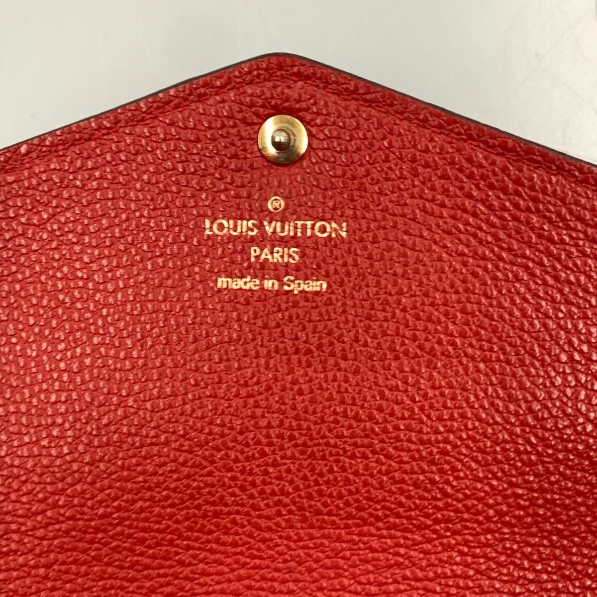 Louis Vuitton Monogram Empreinte Portefeuille Sarah Bifold Wallet M61181 Red