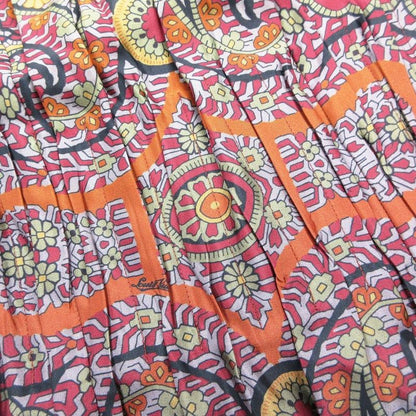 Louis Vuitton Rw092a Wpdr18cur Silk Paisley Pattern Dress Short Sleeves Red