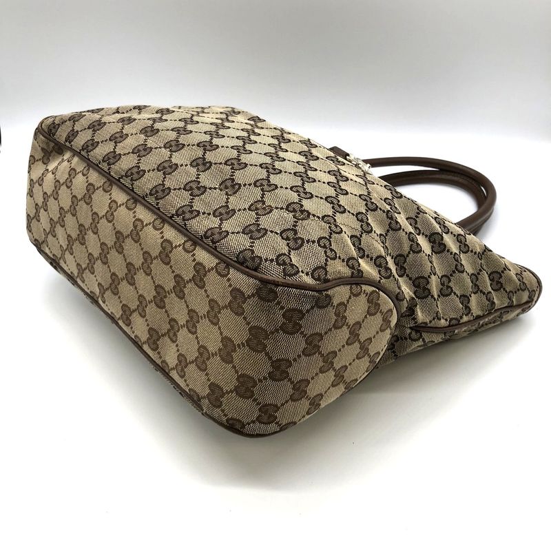 Gucci 145818 Tote Bag New Jackie GG Canvas Brown Beige Ladies Men Fashion