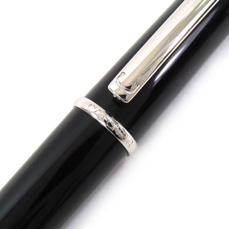 Cartier Diabolo De Cartier Blue Gemstone Twist Ballpoint Pen Black Silver Made