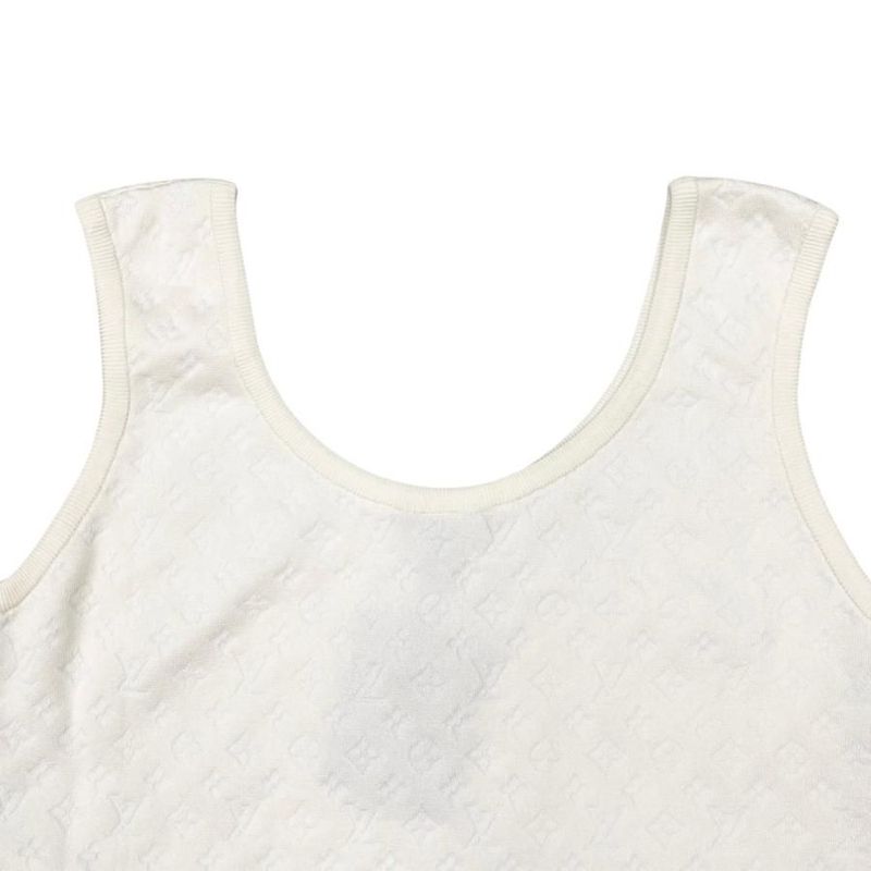 Louis Vuitton Tank Top Monogram Chain Rw221b Oj6 Fmkw73 XL Size White Red Louis