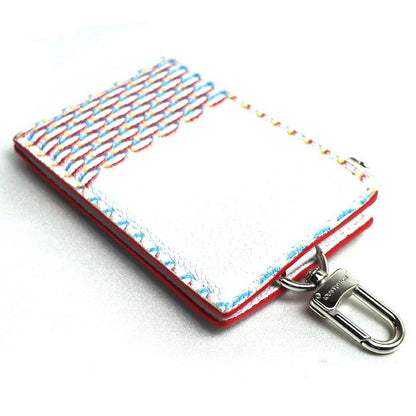 Louis Vuitton Double Zip Card Holder Coin Case Damier Spray Multicolor M81430