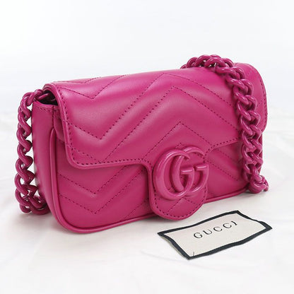 Gucci Chain Shoulder Bag GG Marmont 699757 Shoulder Bag Quilted Leather Women