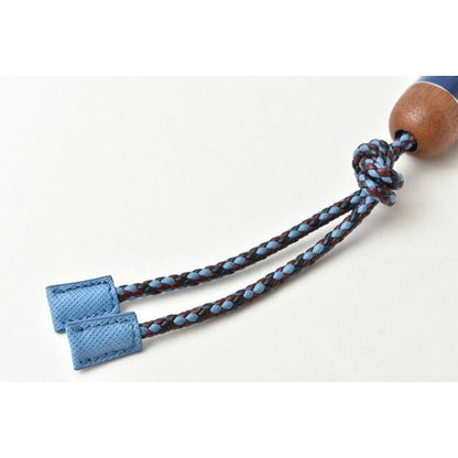 Prada Key Ring Holder Wood Intrecciato Blue Light — view 2