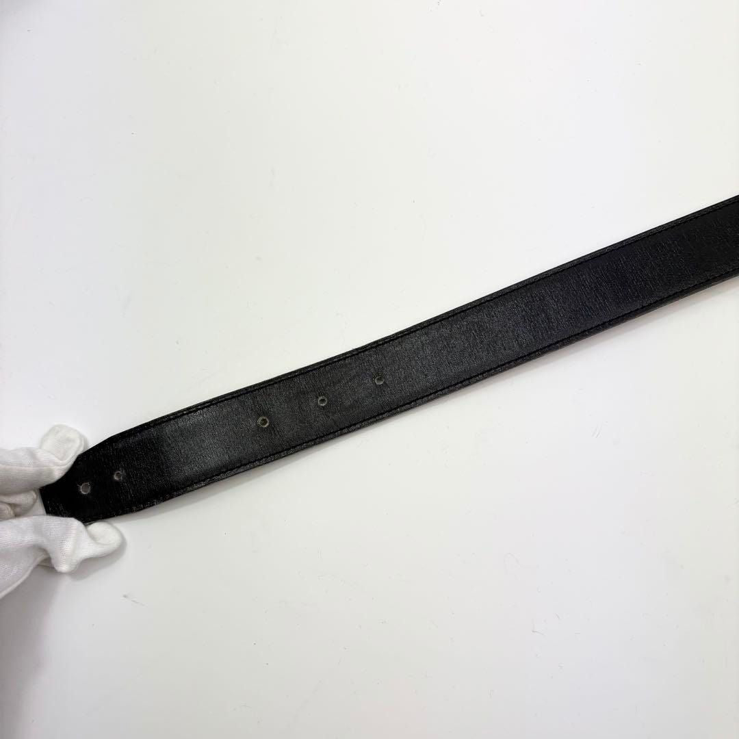 Hermes Constance H Logo Black Leather Belt