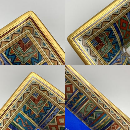 Hermes Chevaldrian Viduposh Square Plate Horse Porcelain Accessory Case Box