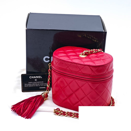 Chanel Vanity Chain Shoulder Bag Tube Makeup Box