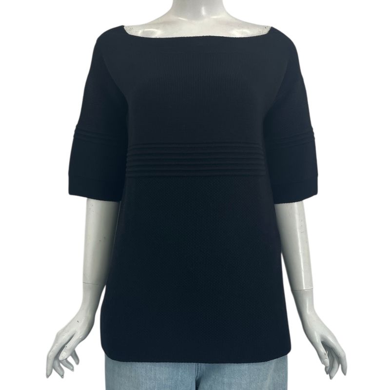 Hermes T-shirt Top Knit Wool Black