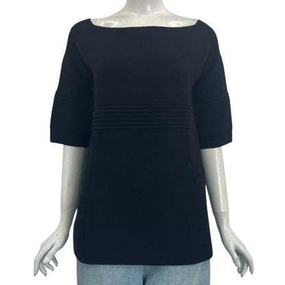 Hermes T-shirt Top Knit Wool Black