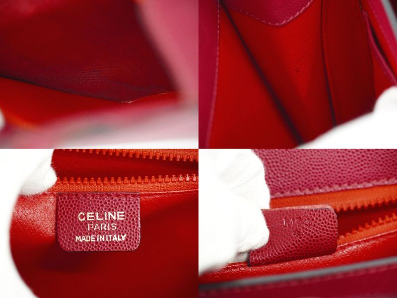 Authentic Celine Leather Handbag Pinkish Bag Pre-owned [follow-up Discount]