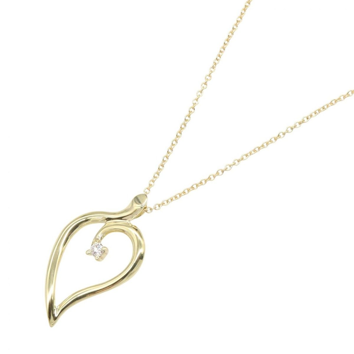Tiffany & Co Necklace Leaf Diamond 40 cm 18k