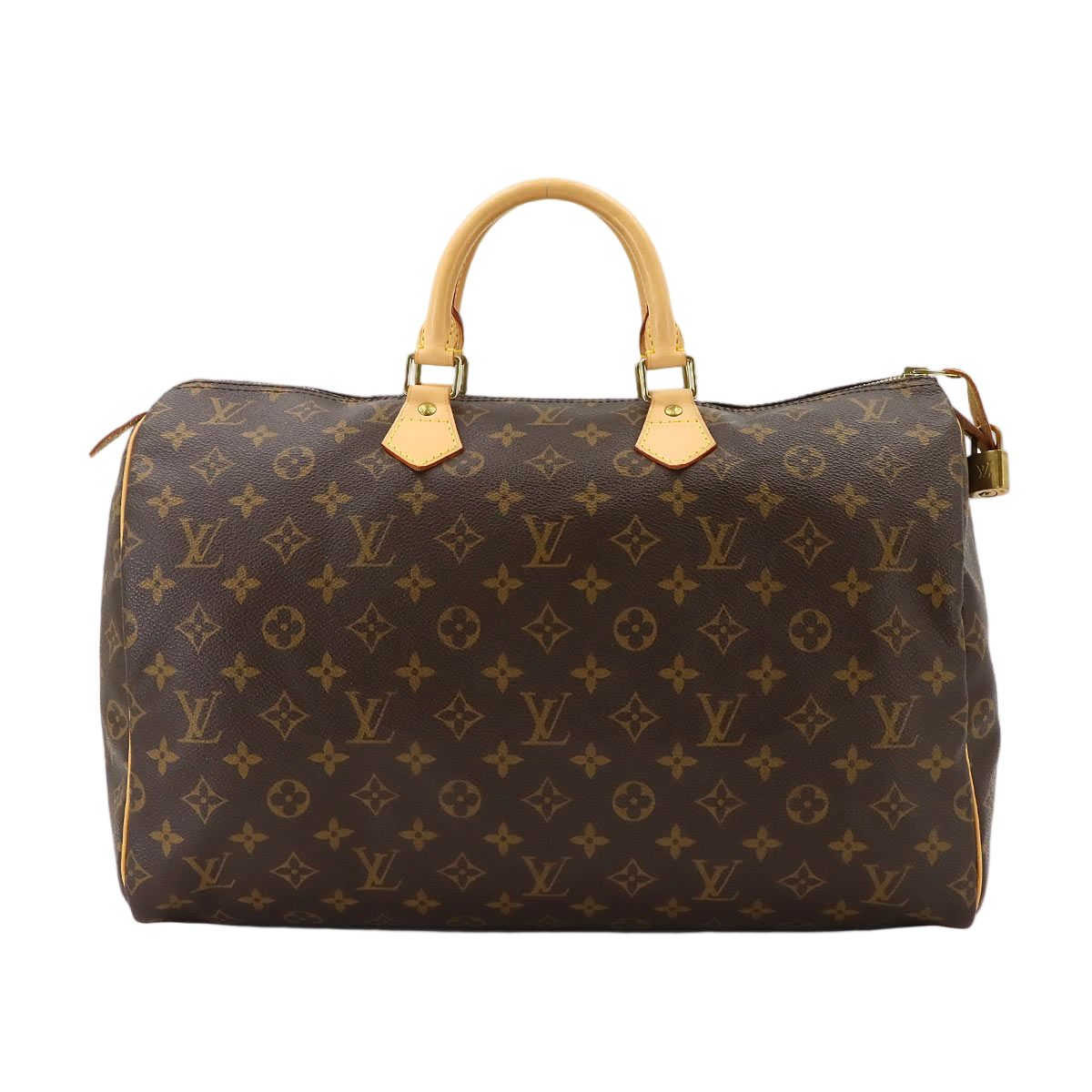 Louis Vuitton Monogram Speedy 40 Hand Bag Brown Gold