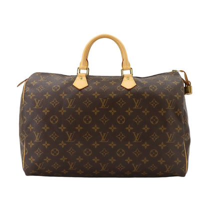 Louis Vuitton Monogram Speedy 40 Hand Bag Brown Gold