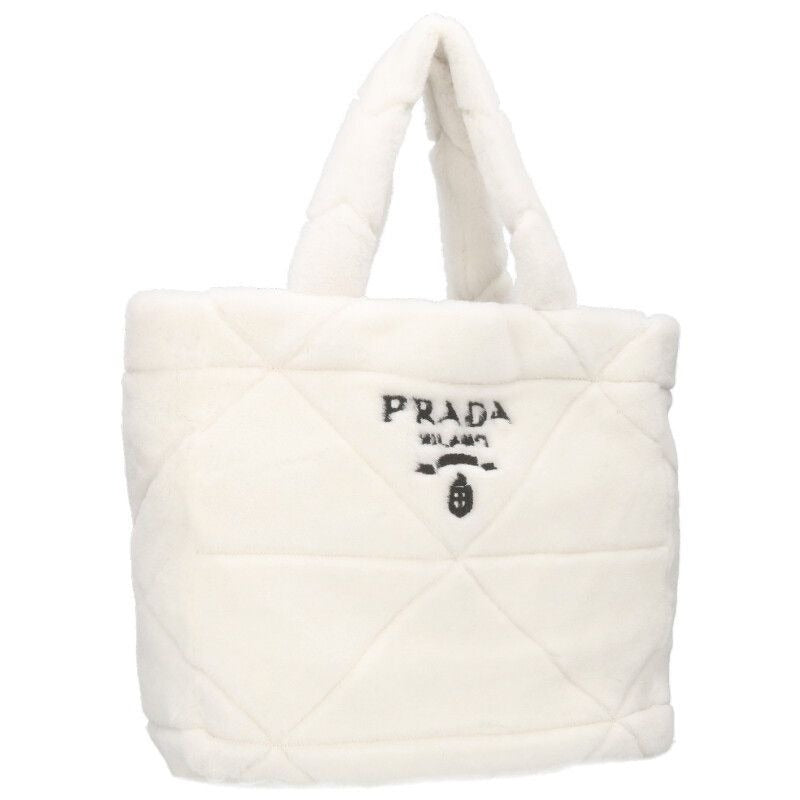 Prada Triangle Logo Tote with Pouch