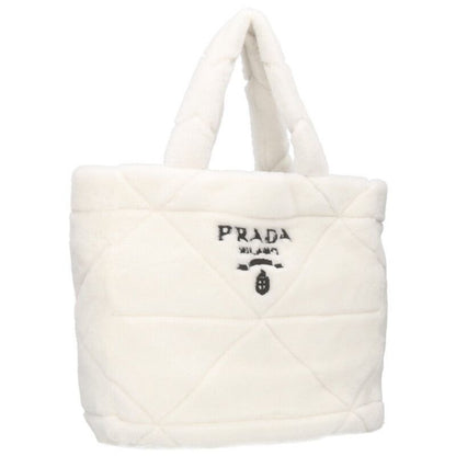 Prada Triangle Logo Tote with Pouch