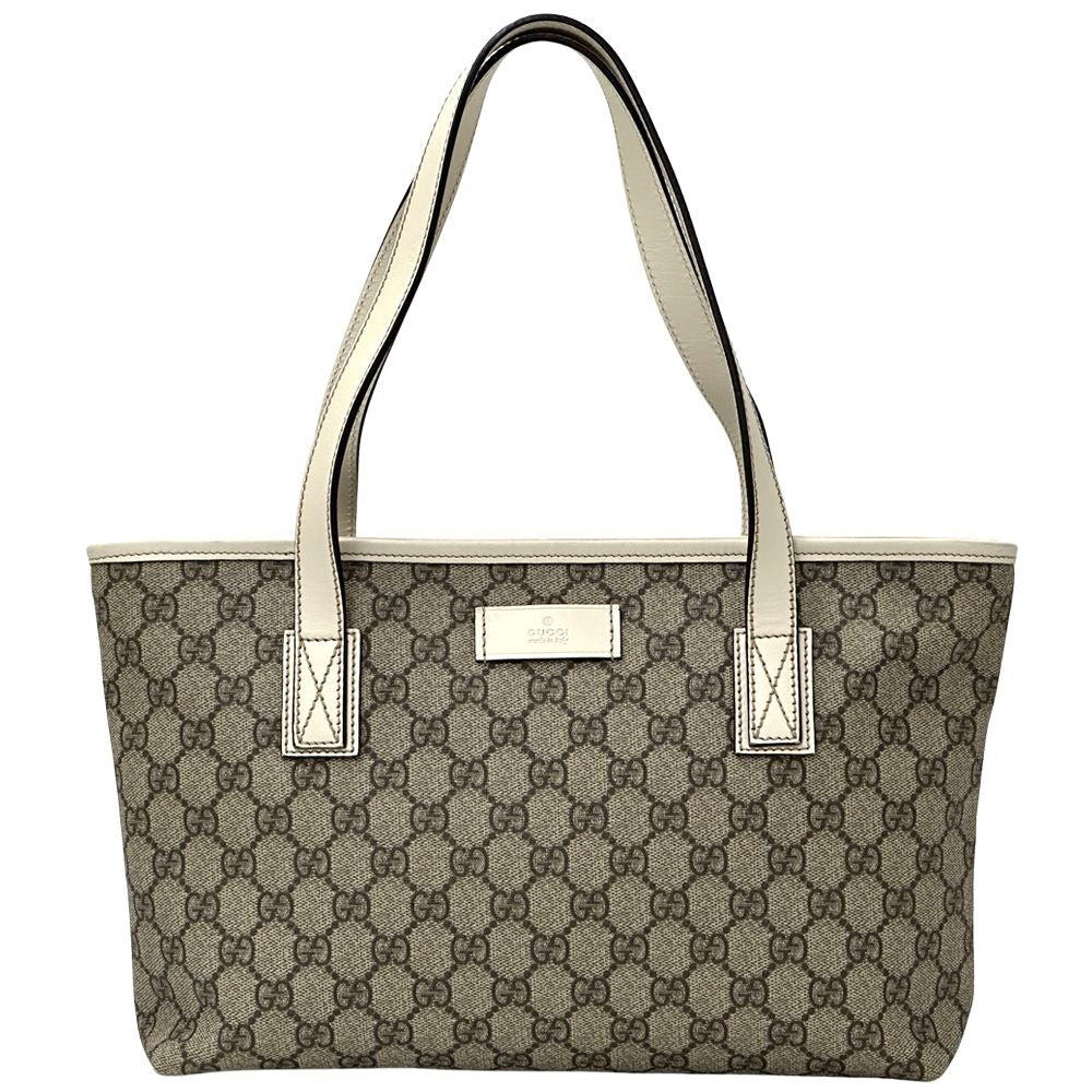 Gucci GG Supreme Tote Brown White Mini