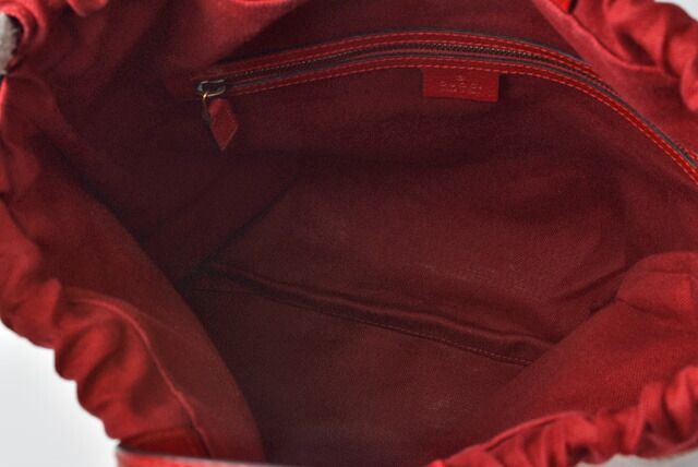 Gucci Backpack Drawstring Gucci Stripe Canvas Leather Logo Tricolor Red Blue