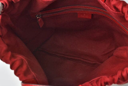 Gucci Backpack Drawstring Gucci Stripe Canvas Leather Logo Tricolor Red Blue