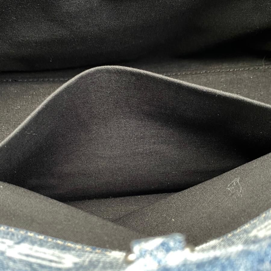 Balenciaga Handbag Shoulder Bag Denim Bag BB monogram Blue Silver