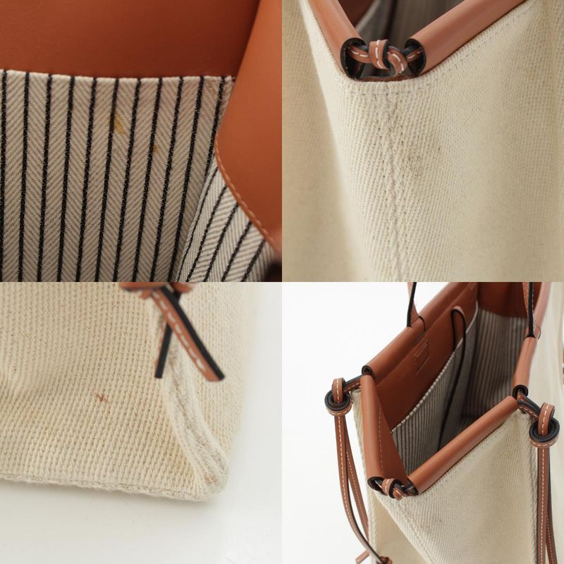 Loewe Cushion Tote Large Canvas Anagram Long Shoulder Tote Handbag 33002ab90