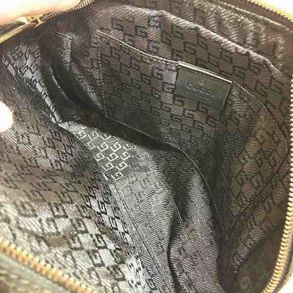 Gucci 203998 Black Canvas And Leather Bag Second Bag Men's