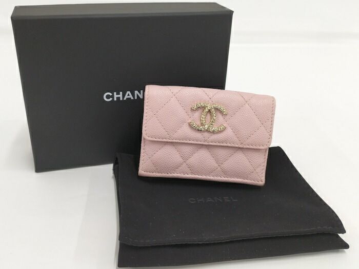 Chanel Small Wallet Ap4319 Pink Caviar