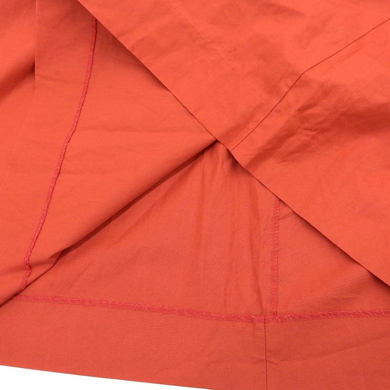 Saint Laurent Paris 80's Vintage Archive Cotton Pleated Long Skirt Red 44 Rare