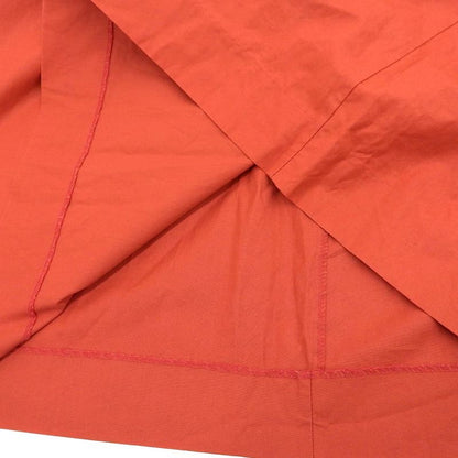 Saint Laurent Paris 80's Vintage Archive Cotton Pleated Long Skirt Red 44 Rare