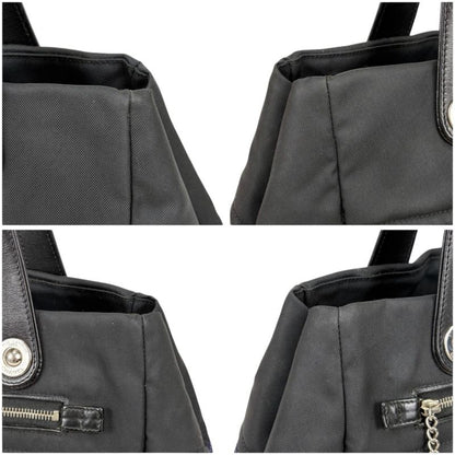 Chanel Paris Biarritz Mini Tote Shoulder Bag Navy Blue Black Bicolor Shoulder