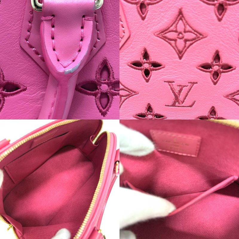 Louis Vuitton Handbag LV Broderie Anglaise Alma BB M22878 Leather Pink