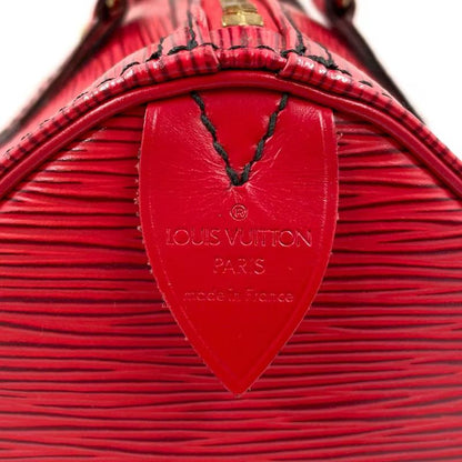 Louis Vuitton Speedy 25 Epi Castilian Red Leather Red Handbag Gold M43017