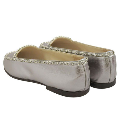 With Box Chanel Current Logo Chain-trimmed Flat Shoes Loafers 36 23cm (9.06in)