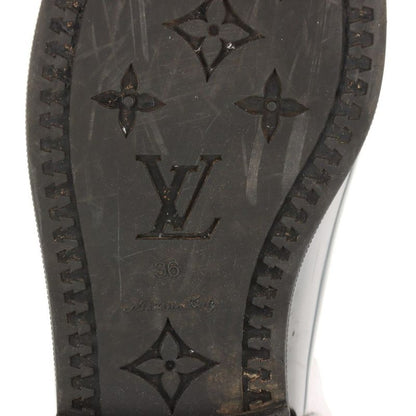 Louis Vuitton Monogram Drops Line Rubber Long Boots Women's 36 Black Made In