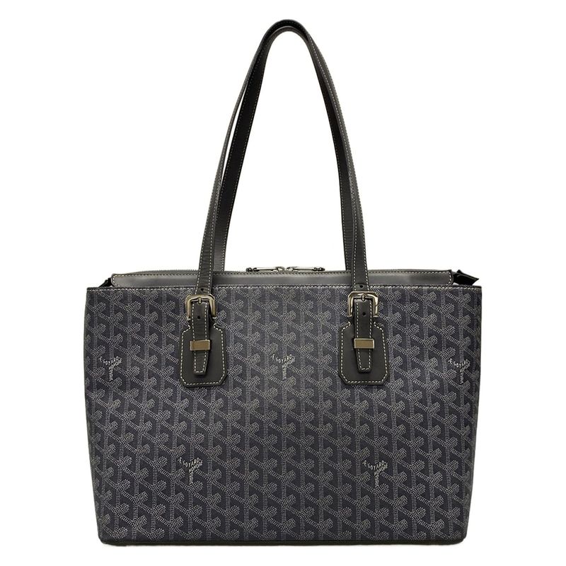 Goyard Shoulder Bag Mali Gallant MM Gray Leather