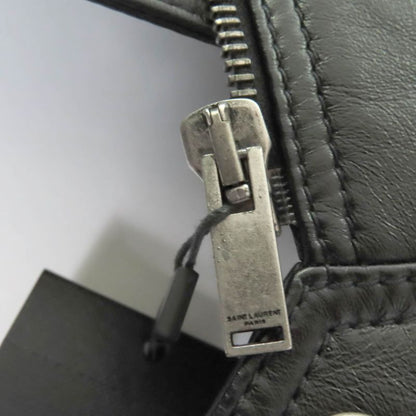 Saint Laurent Paris 589455 Power Shoulder Calfskin Riders Jacket Black 38 Made