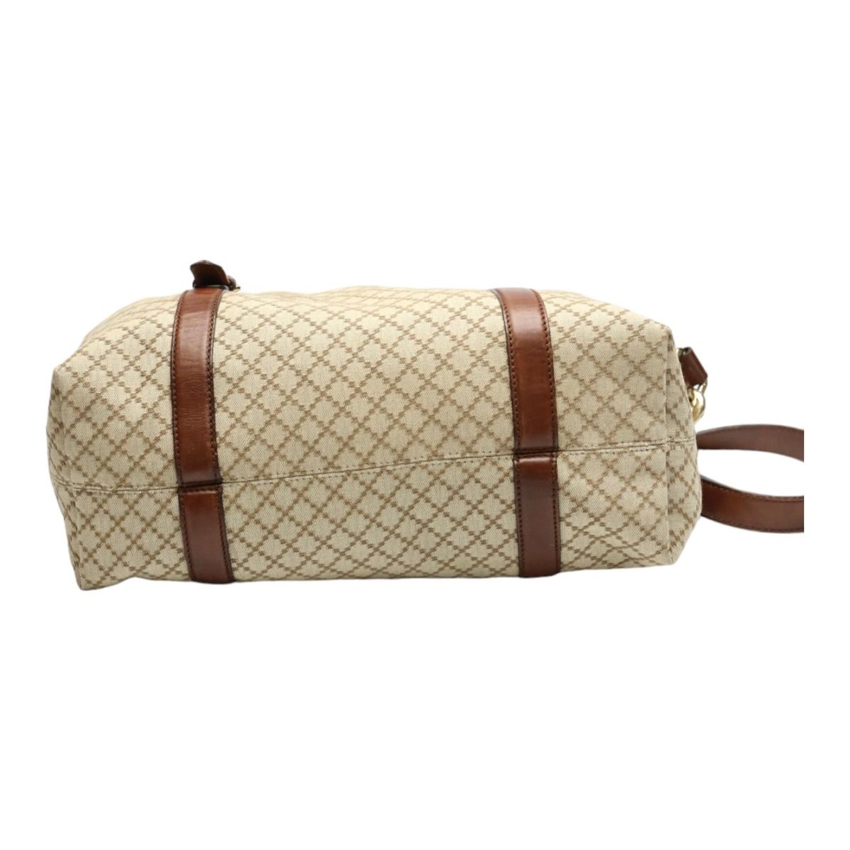 Gucci 2-Way Shoulder Bag Diamante Tote Antique Brown