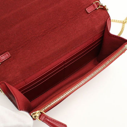 Fendi Bug's Eye 8m0346 Chain Wallet Leather Women