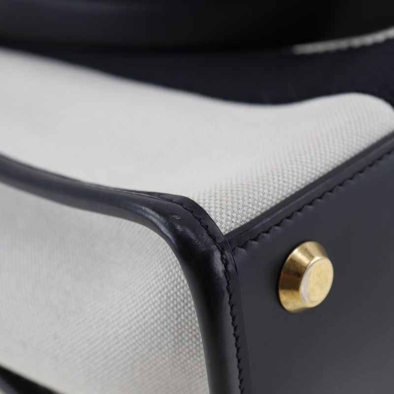 Balenciaga Hardware Small 2WAY Shoulder 671402 Canvas Black/white Women's Tote