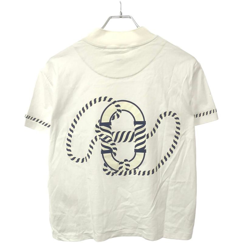 Hermes 23ss Cartouche Mock Neck T-Shirt 3e4621dl White 34