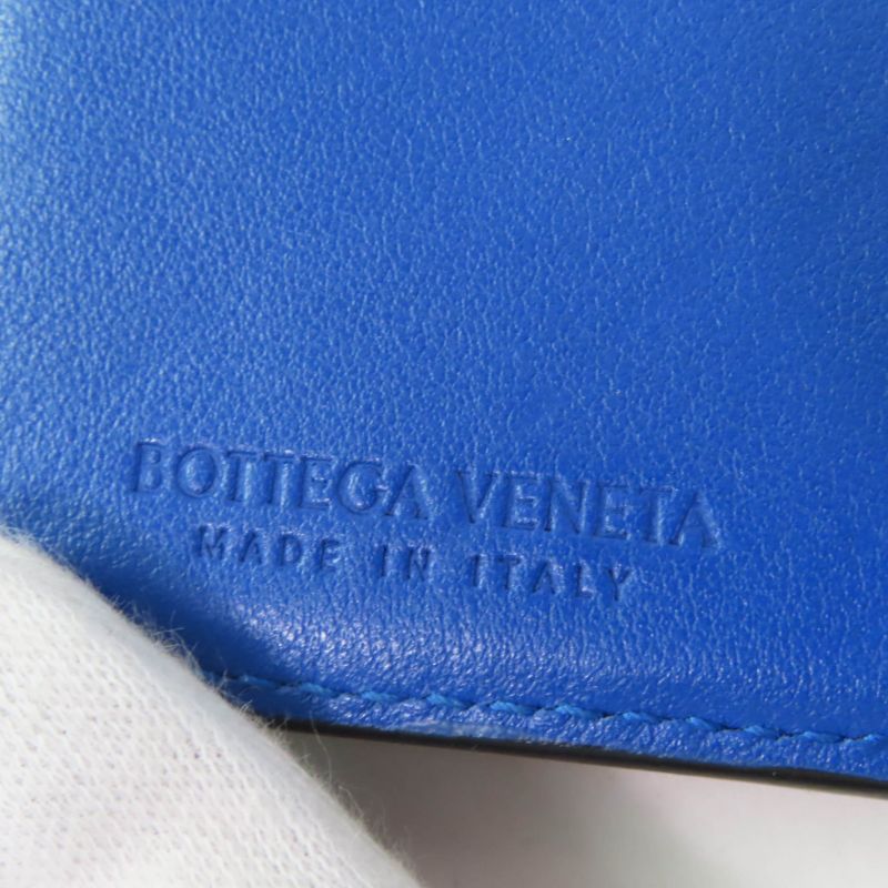 Bottega Veneta Leather Intrecciato Tiny Trifold Wallet Compact