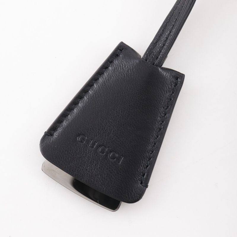 Gucci Horsebit Slim Small Shoulder GG 774719 Denim Black Women's Shoulder Bag