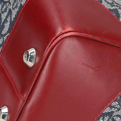 Christian Dior Trotter Pattern Leather Switched Mini Boston Bag Women's