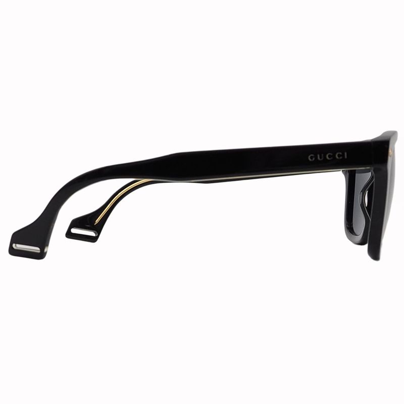Gucci Eyewear Sunglass Es Square Shape Black Gold Plastic Acetate Frame
