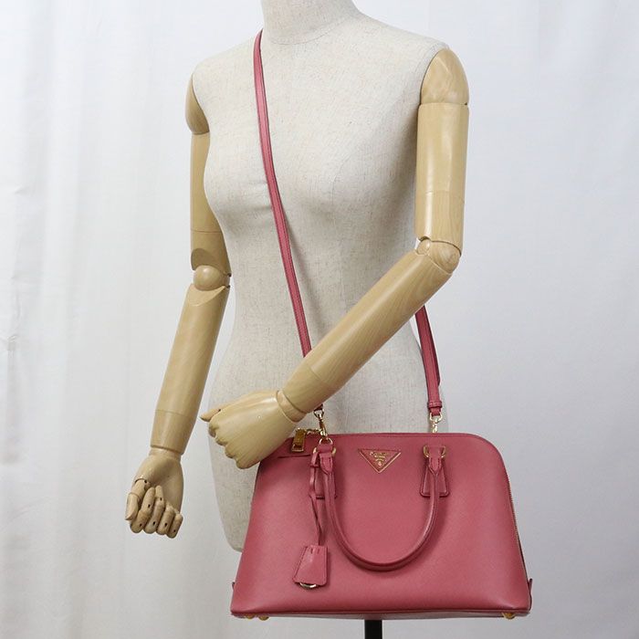 Prada 2WAY Saffiano Leather Bl0837 NZV F060m Handbag Leather Women